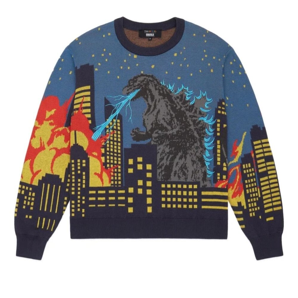 Teddy Fresh X Godzilla Knitwear Sweater Rare NWT Men's (Unisex) Size XS